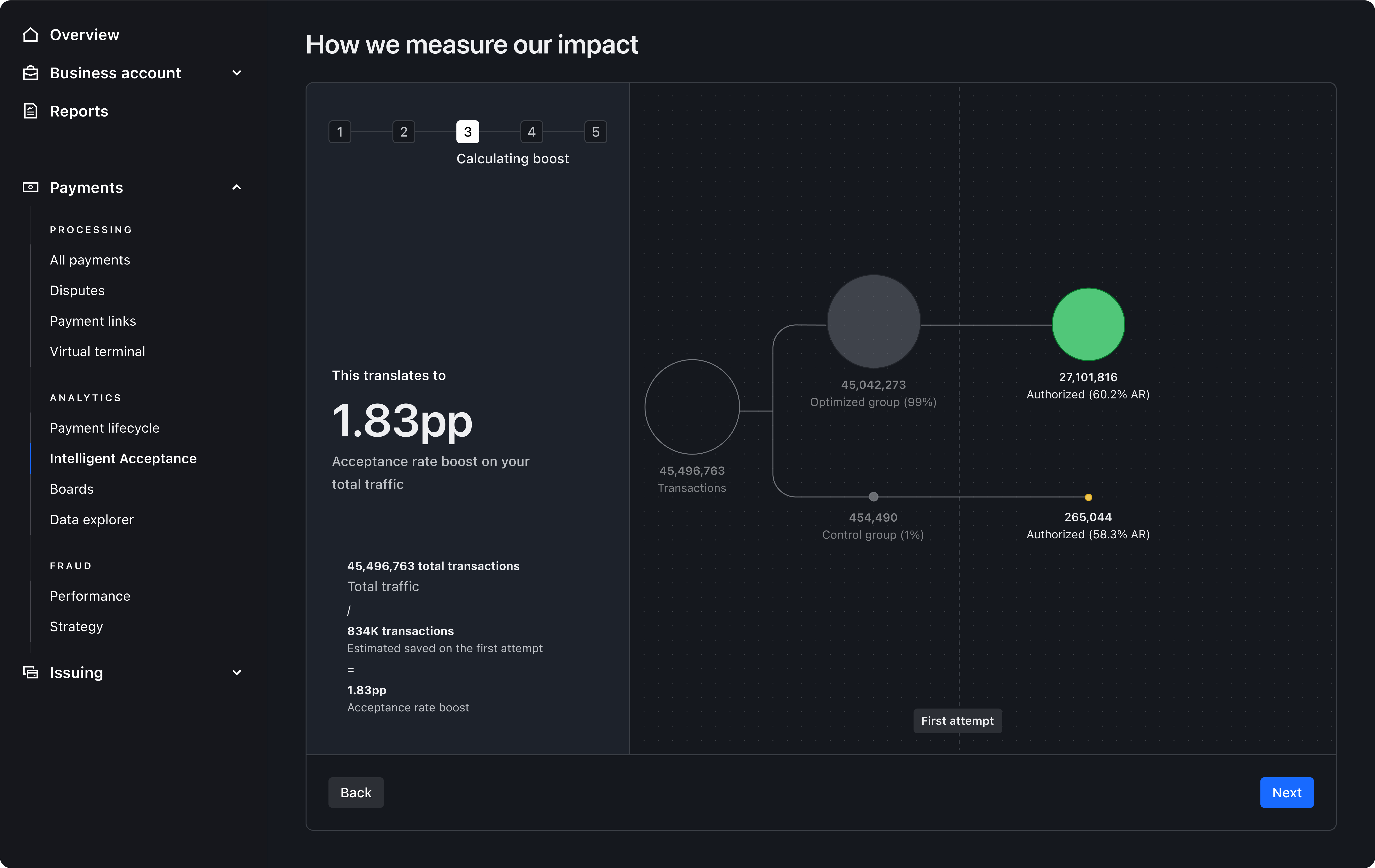 Boost calculation walkthrough, step 7 – Dark mode