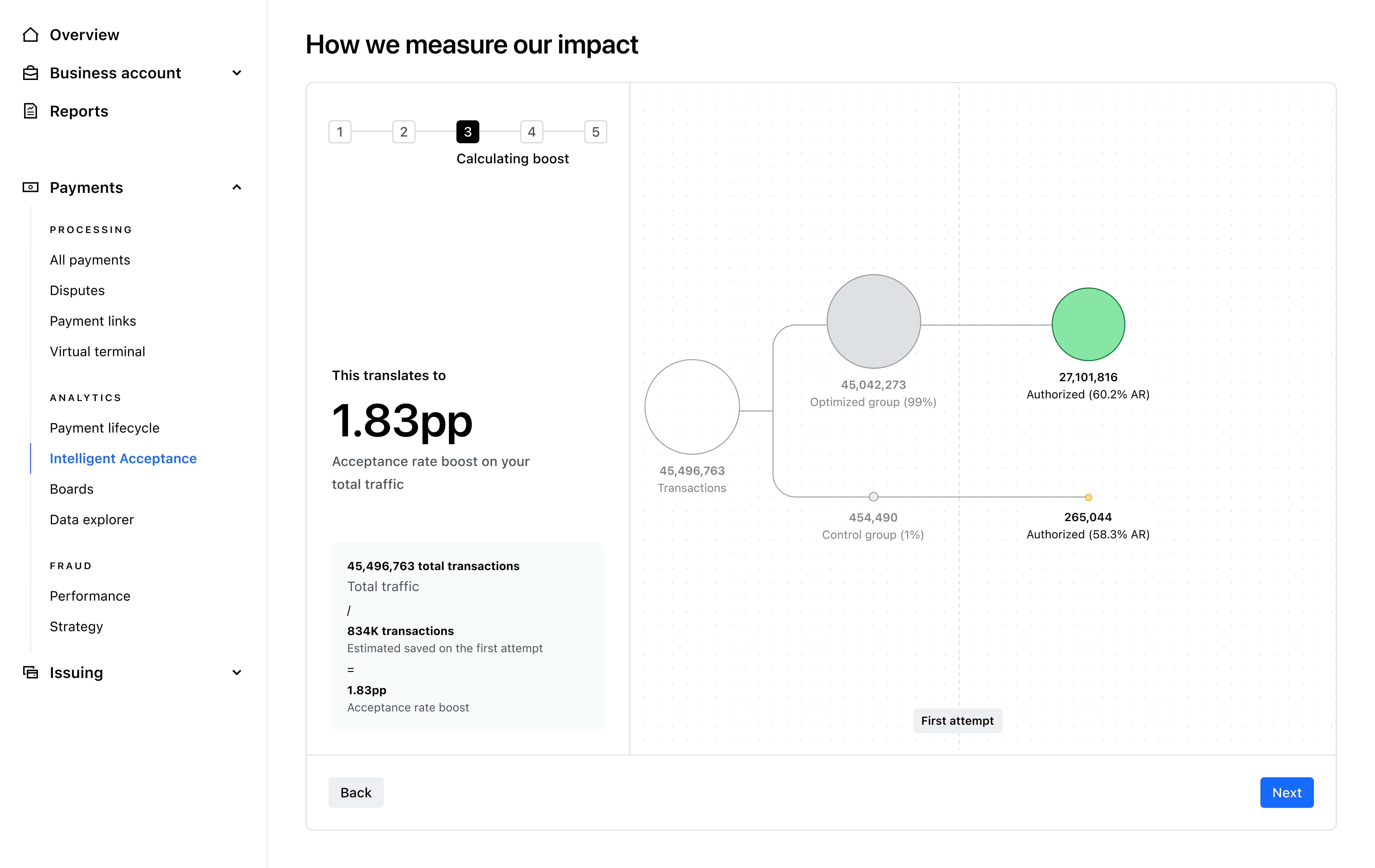 Boost calculation walkthrough, step 7 – Light mode